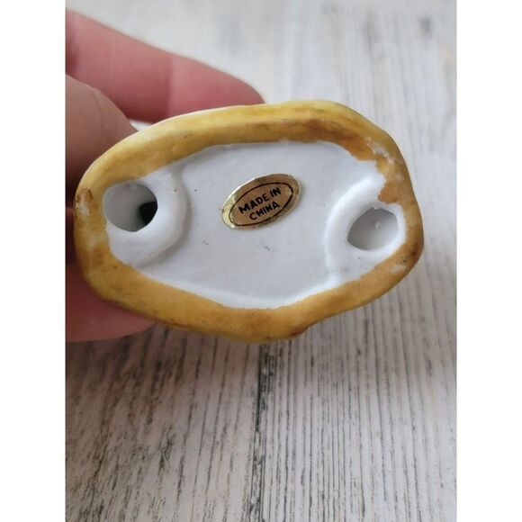 Ceramic kids children bench dog pet village accessory xmas - Picture 5 of 5